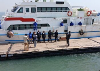 SNG: Mohamed Lamine Sy Savané lance officiellement la nouvelle ligne maritime Conakry-Kamsar