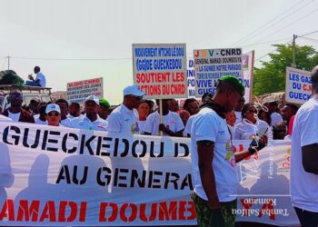 Gbékédou : Forte mobilisation de la population pour dire “oui” au Général Mamadi Doumbouya