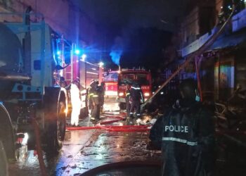 Urgent : L’incendie au grand marché Madina