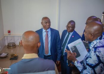 𝐕𝐢𝐬𝐢𝐭𝐞 𝐝𝐮 𝐌𝐢𝐧𝐢𝐬𝐭𝐫𝐞 Laye Sékou CAMARA 𝐚𝐮 𝐋𝐚𝐛𝐨𝐫𝐚𝐭𝐨𝐢𝐫𝐞 𝐝𝐮 𝐁𝐚̂𝐭𝐢𝐦𝐞𝐧𝐭 𝐞𝐭 𝐝𝐞𝐬 𝐓𝐫𝐚𝐯𝐚𝐮𝐱 𝐩𝐮𝐛𝐥𝐢𝐜𝐬 (𝐋𝐁𝐓𝐏)