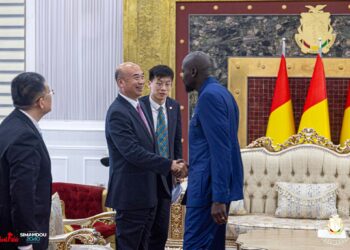 Palais Mohammed V : le président Mamadi Doumbouya reçoit le Vice premier ministre Chinois, émissaire du Président Xi Jinping 